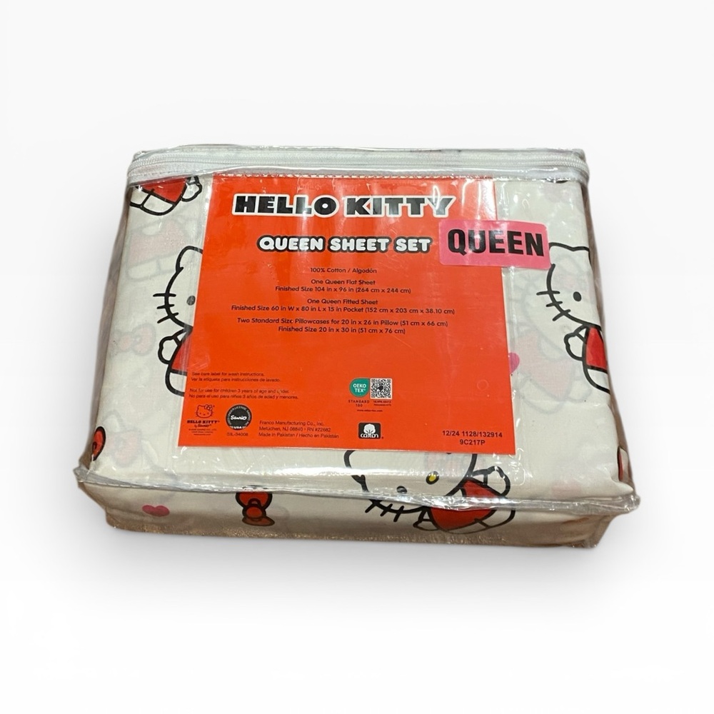 New Hello Kitty Queen Sheet Set 4 piece - Picture 4 of 6